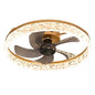 Ventilatore da Soffitto Intelligente con Lampada, Controllo Remoto e App, 6 Livelli di Vento, Dimmerabile, Nero Bianco 50CM, Ventilatore per Raffreddamento Domestico