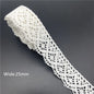 10mm-50mm 2 metri di nastro di pizzo di cotone 100% bianco per abbigliamento tessuto da cucito rifiniture in cotone all'uncinetto nastro di pizzo accessori fatti a mano
