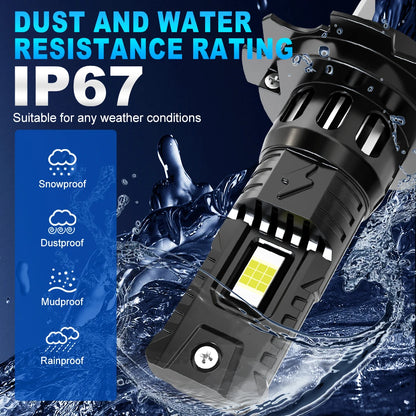 TOAUTO H4 Fari a LED 70W 30000LM H7 LED Canbus 9005 9006 H11 Lampadine per auto Faro automatico Fendinebbia 6000K 12V 24V Bianco
