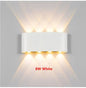 Lampada da parete a LED IP65 AC86-265V/DC12V-24V Illuminazione da giardino impermeabile per esterni Lampada da parete per scale per camera da letto interna in alluminio