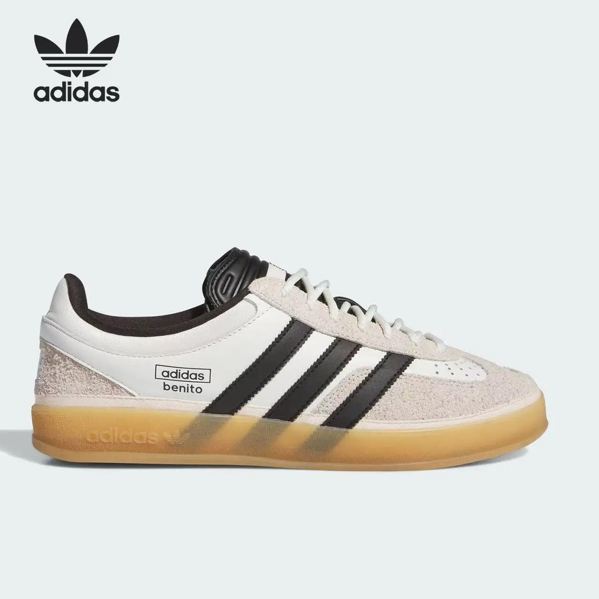 Scarpe da ginnastica adidas Originals in bianco sporco con tre strisce nere, suola in gomma, sneakers casual retrò IF9735