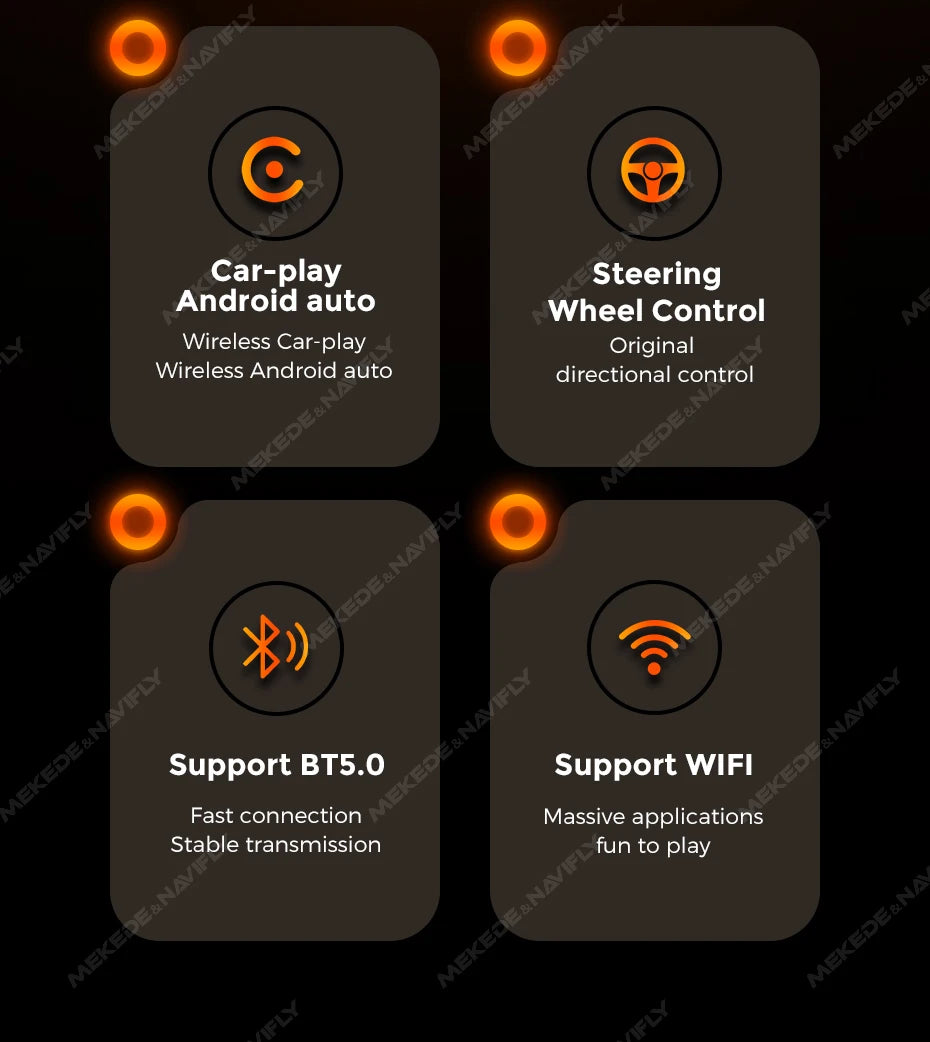 Mekede 2026 Android 2GB RAM CarPlay Wireless/Android Auto Wireless MINI BOX 3in1 CarPlay da Cablato a Wireless Portatile per YouTube Netflix Smart Box