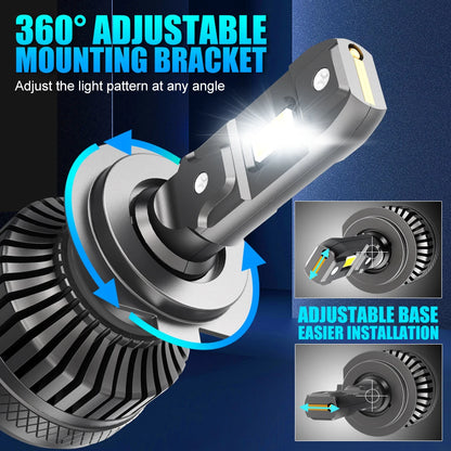 XSTORM H1 H4 H7 Faro principale Canbus 9005 HB3 9006 HB4 9012 H8 H11 Lampadina LED 140W 30000LM 6500K Faro Kit lampada automatica