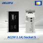 DELEFU Modulo Presa Combinabile Tipo-C Brasile - Uso Domestico - Nero - Assemblaggio Fai-da-te - Presa con Interruttore per Ricarica Rapida USB Tipo-C