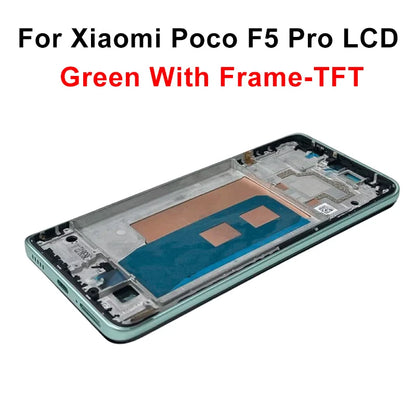 AAA-- Schermo LCD con tecnologia OLED per Xiaomi Poco F5 Pro, display e digitalizzatore touch screen 23049PCD8G, ricambi per Poco F5 LCD 23013PC75G.
