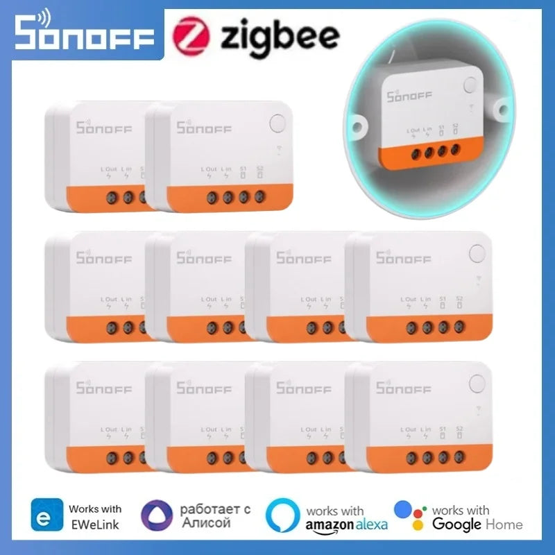 SONOFF ZBMINI L2 Extreme ZigBee Smart Switch Nessun cavo neutro richiesto Interruttore di controllo a 2 vie a 1 banda Funziona vocale Alexa con ZBBridge