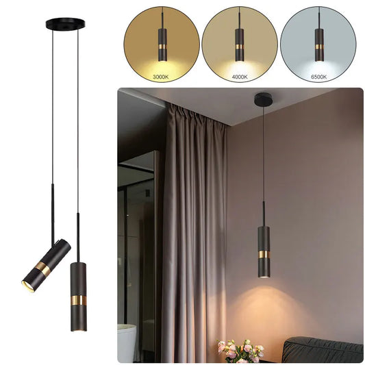 Lampade a Sospensione Industriali per Camera da Letto, Luci Pendenti GU10 LED, Decorazione per Sala da Pranzo, Illuminazione a Lampadario per Cucina