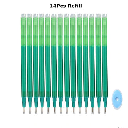 0.7mm Penna Cancellabile Magica Presse Penna Gel Set 8 Colori Cancellabile Asta di Ricarica Inchiostro Gel Cancelleria Penne Retrattili Maniglia Lavabile Asta