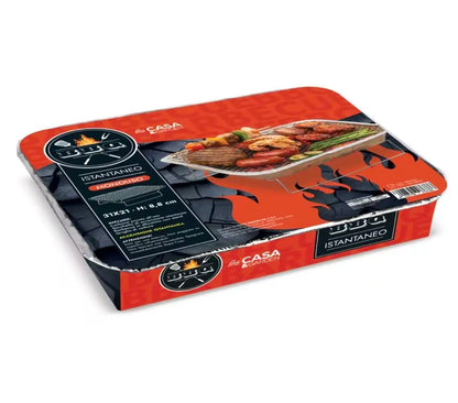 2 CONFEZIONI BARBECUE A CARBOLE ISTANTANEO CM31X21X5 USAE GETTA-CARBONE Monouso Istantaneo con Griglia in Metallo, Carbone Vegetale ad Accensione Rapida, BBQ Portatile per Campeggio, Picnic e Spiaggia, Uso Esterno