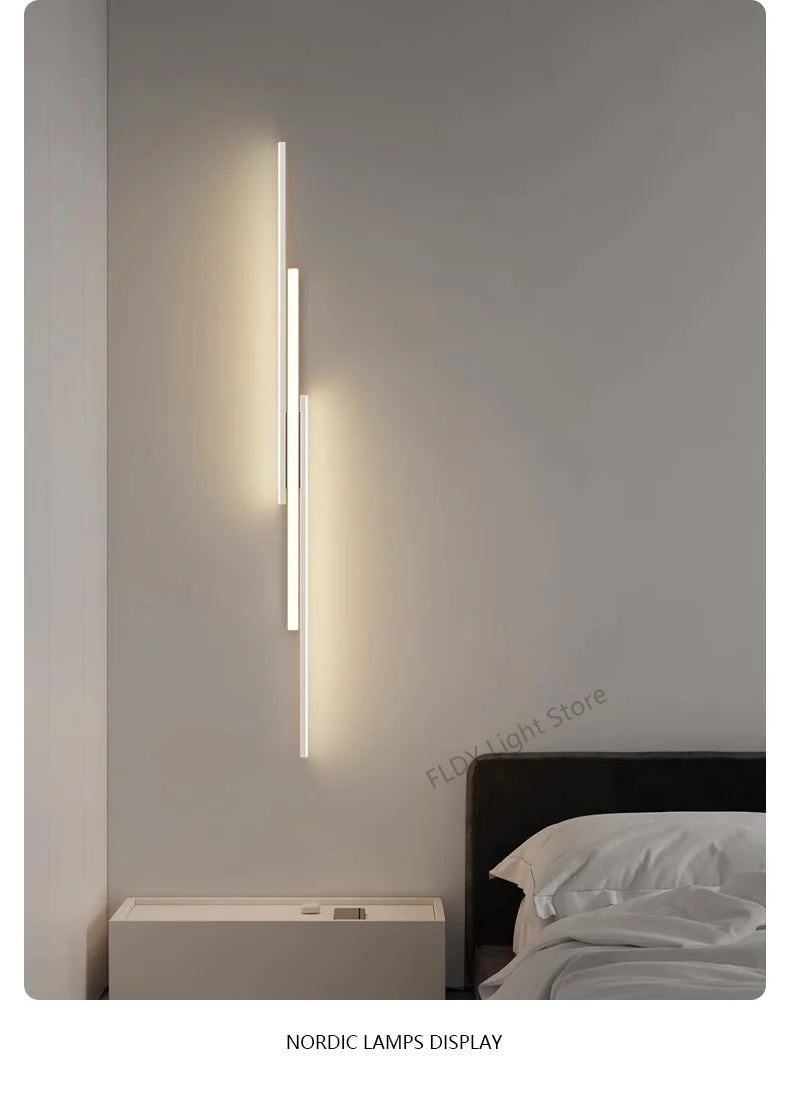 Lampada da soffitto moderna linea Luci a LED Soggiorno Sala da pranzo Camera da letto principale Apparecchio Lampadario a soffitto Sconce da parete Apparecchio di illuminazione