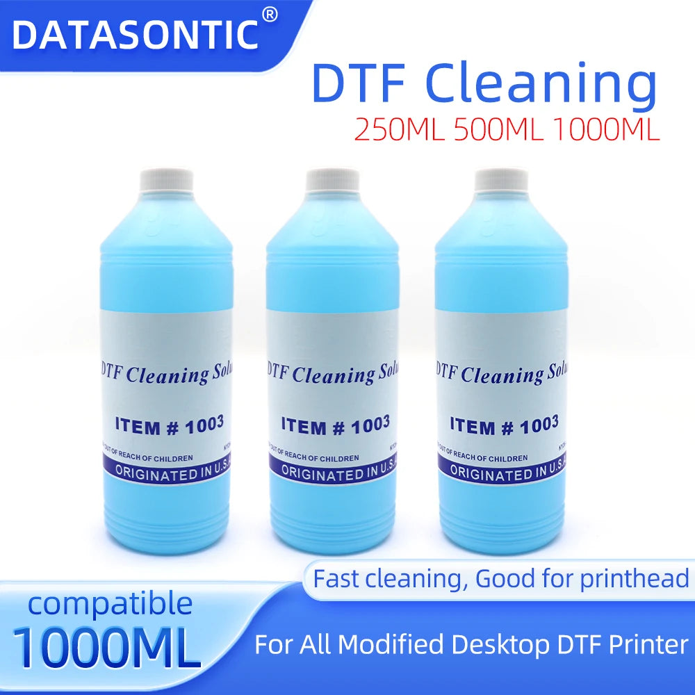 250ml 500ml 1000ML DTF Soluzione di pulizia inchiostro per Epson DX4 DX5 DX7 L1800 L805 L800 1390 I3200 Testina di stampa DTF liquido per la pulizia dell'inchiostro