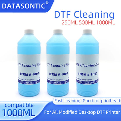 250ml 500ml 1000ML DTF Soluzione di pulizia inchiostro per Epson DX4 DX5 DX7 L1800 L805 L800 1390 I3200 Testina di stampa DTF liquido per la pulizia dell'inchiostro