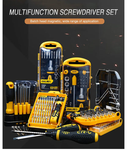 DELI Set di cacciaviti Kit di cacciaviti magnetici Punte di precisione elettriche Xiaomi Iphone Computer Cacciaviti Torx a tre ali Piccoli