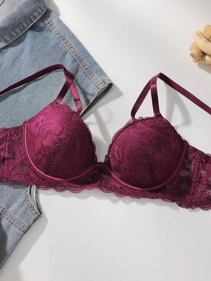 Reggiseno Pure Desire per donna – Reggiseno push-up con coppe 3/4 e ferretto, lingerie sexy in pizzo, reggiseno da festa     Coppa B-C L2957