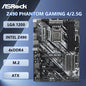 Scheda madre ASRock Z490 PHANTOM GAMING 4/2.5G, chipset Intel Z490, socket LGA 1200, supporto DDR4 fino a 128 GB, SSD M.2 NVMe, compatibile con CPU 10900F, 10105, 10300, G6400.