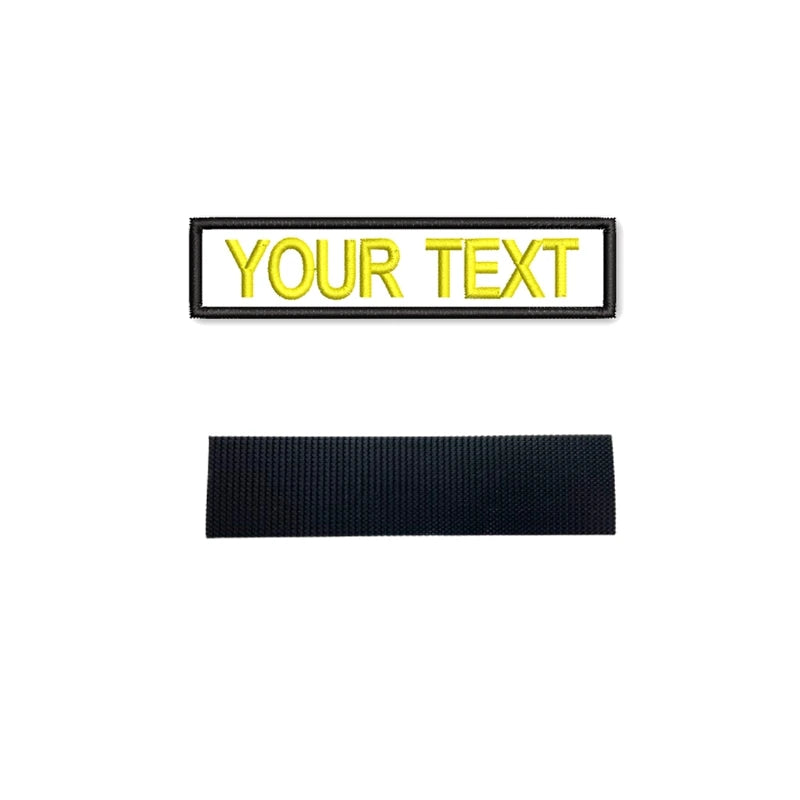 Etichette con nome ricamate, patch personalizzate con nome, da applicare a caldo, da cucire o con gancio, per uniformi e camicie da lavoro. Scegli i tuoi colori.