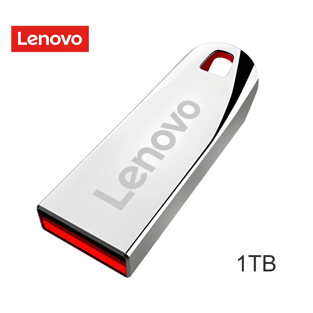Pendrive USB 3.0 ad alta velocità di Lenovo, in metallo, unità flash portatile per l’archiviazione esterna di dati, disponibile in diverse capacità: 128 GB, 64 GB, 1 TB, 512 GB, 256 GB.