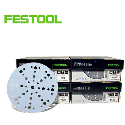 10 PZ Originale Tedesco FESTOOL Azzurro Granato Carta Vetrata Secca 6 48 Fori Circolare Abrasivo Automotive Falegname