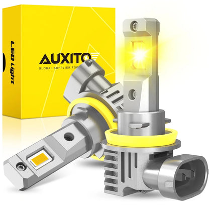 AUXITO 2 pz CANBUS H8 H11 LED fendinebbia lampadine H9 H16JP 9005 HB3 9006 HB4 3000K ambra giallo Led Daytime Running Driving Lamp