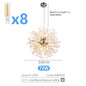 Lampadario di Lusso IRALAN a Soffitto, Lampada a Sospensione in Cristallo a Forma di Soffione, Luce a 3 Colori, Lampade a LED per Tavolo da Pranzo e Soggiorno