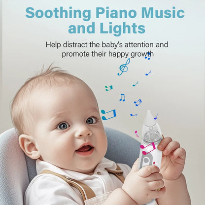 Aspiratore Nasale Elettrico per Neonati e Bambini, Pulitore Automatico del Naso con Musica e 3 Punte in Silicone