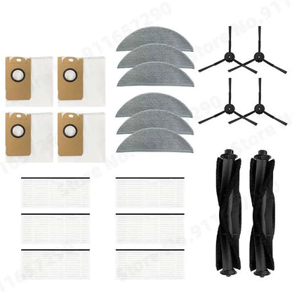 Spazzola principale/laterale Filtro HEPA Mop Panno Scatola per la polvere Sacchetto per la polvere per XiaoMi Lydsto R1 / R1A / R1 Pro / S1 Parti per aspirapolvere robot