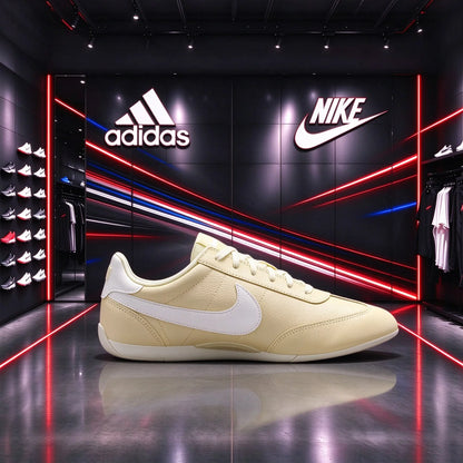 Nike beige vintage casual con delicato motivo litchi, piccolo Swoosh bianco, scarpe basse semplici, versatili e di tendenza HQ1625-500