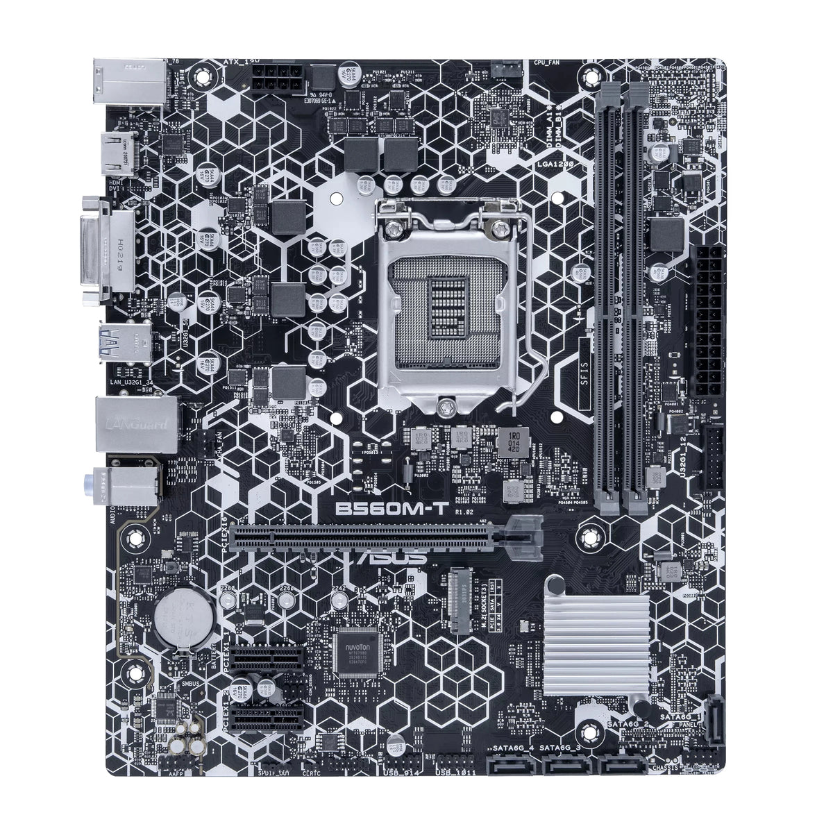 Scheda Madre ASUS B560M-T Intel B560 LGA1200 DDR4 M.2 Supporto CPU Core I3-10100F Core I3-10300 Core I5-11500 Core I7-10700