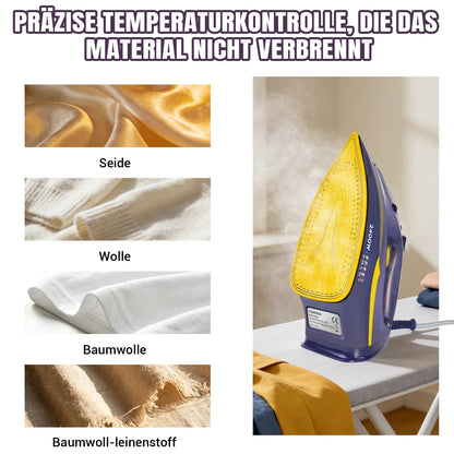 Ferro da stiro a vapore da 2400 W, con piastra antiaderente, funzione di stiratura a freddo e a caldo e spruzzo.