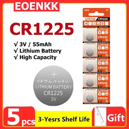 2-50 PZ CR1225 Batterie a bottone ECR1225 Batteria a bottone 1225 per strumenti elettronici, telecomando, bilancia elettronica 3V