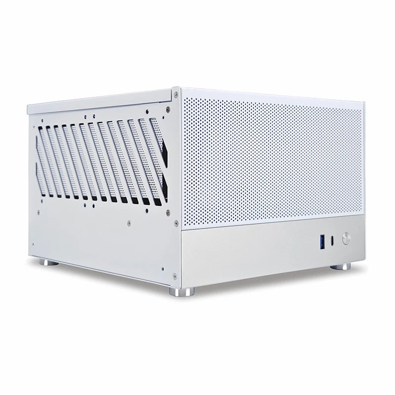 METALFISH T20 Mini ITX Custodia bianca 9L Supporto telaio PC compatto Flex PSU/240mm GPU/100mm Dispositivo di raffreddamento/180 Dispositivo di raffreddamento liquido