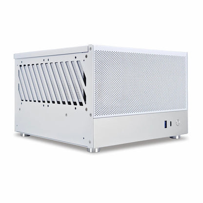 METALFISH T20 Mini ITX Custodia bianca 9L Supporto telaio PC compatto Flex PSU/240mm GPU/100mm Dispositivo di raffreddamento/180 Dispositivo di raffreddamento liquido