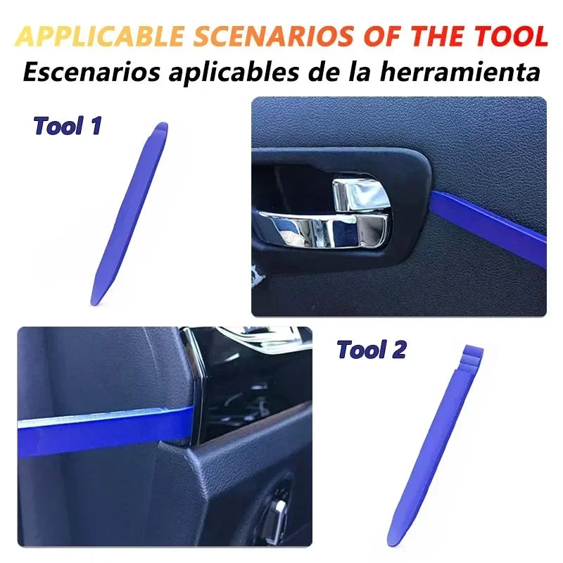Kit di attrezzi per smontaggio auto iLMH, kit in plastica per rimozione pannelli, clip, finiture, radio, cruscotto, audio, attrezzi per installazione e riparazione