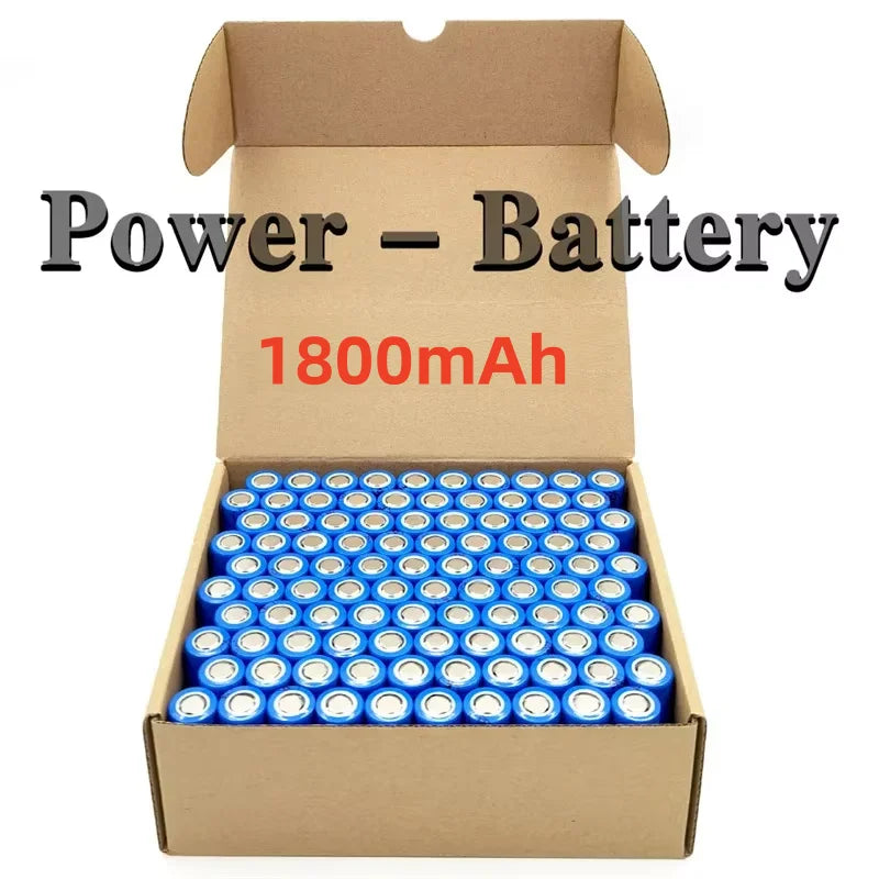 Batteria al litio 18650 originale, 1800mAh, 3,7V, ricaricabile, batteria agli ioni di litio di grado A per torcia, vaporizzatore, power bank