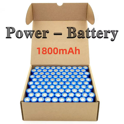 Batteria al litio 18650 originale, 1800mAh, 3,7V, ricaricabile, batteria agli ioni di litio di grado A per torcia, vaporizzatore, power bank