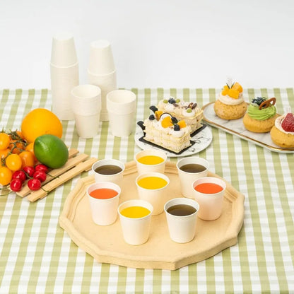 50/100PCS Bicchieri di carta usa e getta piccoli, perfetti per le caffetterie in ufficio, ristoranti, picnic, degustazione di succo di caffè, bevande calde e fredde