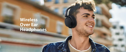 Oneodio EKSA V16 Cuffie wireless Bluetooth 5.3 Cuffie over-ear con microfono Modalità bass/pop Cuffie Hi-res HiFi cablate APP 90 ore