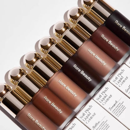 Palette Rare Beauty 7 Colori Soft Pinch: Illuminante, Contorno 3D, Bronzer, Illuminante Marrone Opaco per Creare Contorni del Viso