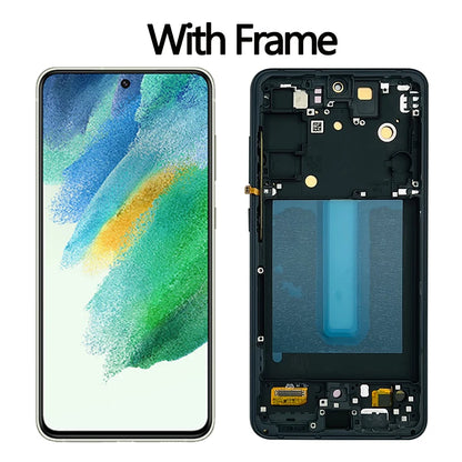 Schermo Dynamic AMOLED 2X S21FE con Cornice per Samsung Galaxy S21 FE 5G, Display LCD G990, Sostituzione Touch Screen Digitizer