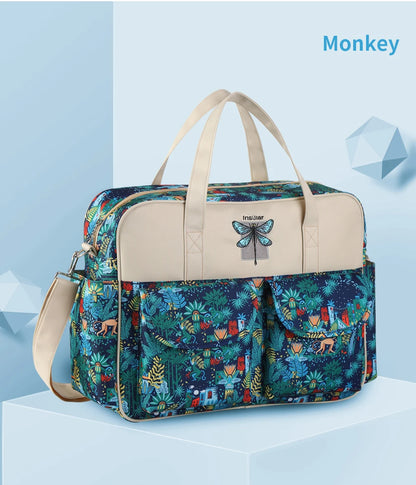 Borsa per pannolini impermeabile di nuovo stile borsa da viaggio Messenger di grande capacità borse multifunzionali per passeggino madre maternità