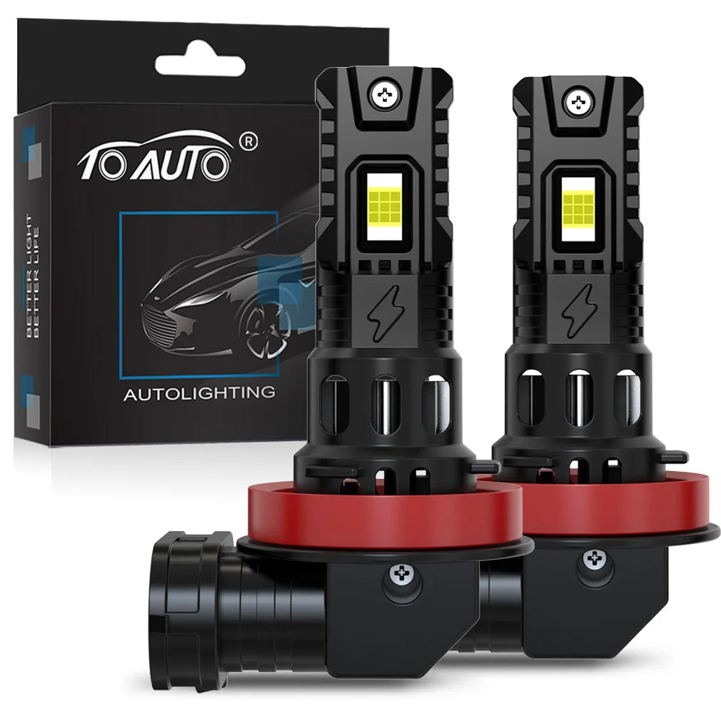 TOAUTO H4 Fari a LED 70W 30000LM H7 LED Canbus 9005 9006 H11 Lampadine per auto Faro automatico Fendinebbia 6000K 12V 24V Bianco
