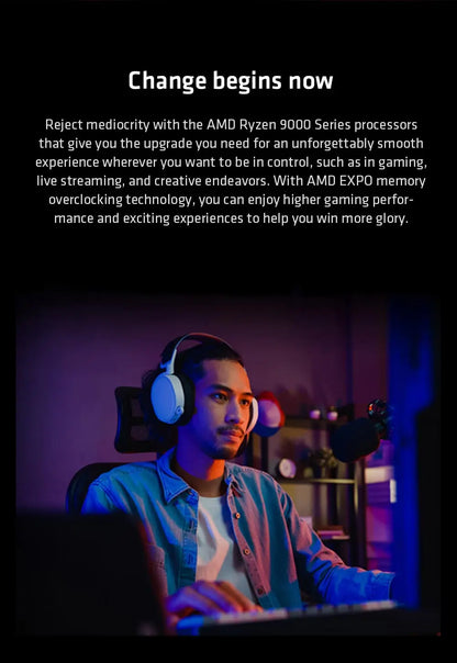 Processore Desktop AMD Ryzen 5 9600X, 6 Core, 5.4GHz, 4nm, 38MB Cache, Socket AM5 (Ventola Non Inclusa)