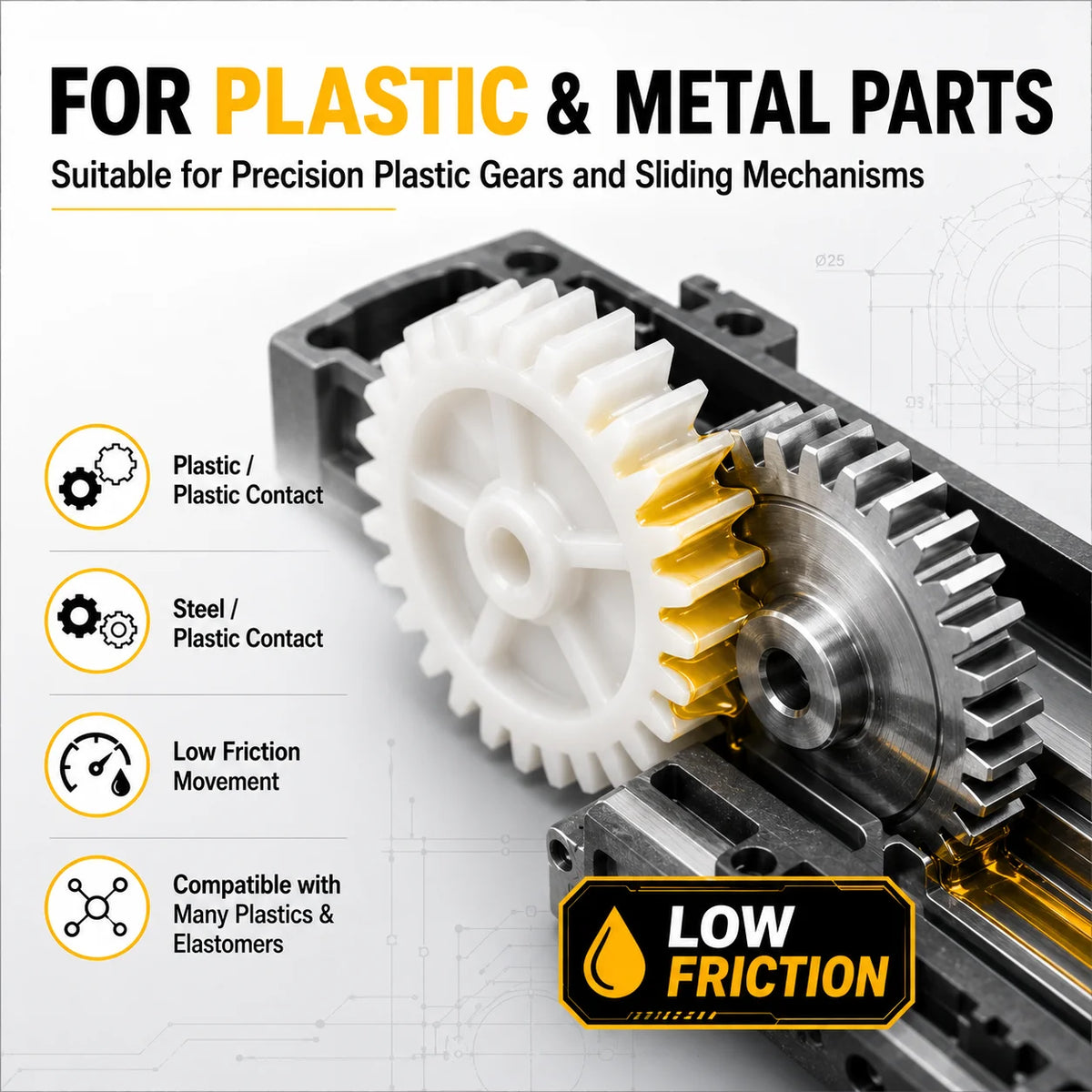 Grasso Sintetico Originale Kluber Klubersynth LI 44-22 per Ingranaggi in Plastica e Serrature Auto a Bassa Temperatura