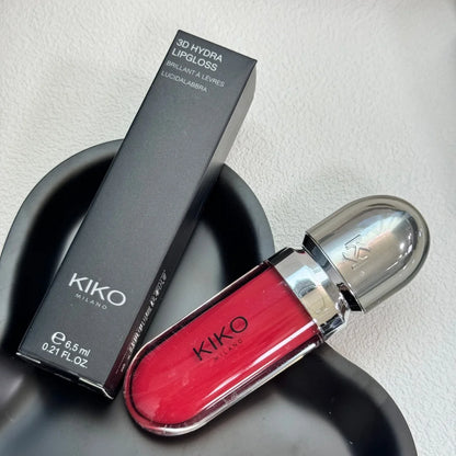 Kiko Milano Lucidalabbra 3D Hydra, smalto labbra idratante, effetto specchio con glitter, volumizzante, non appiccicoso, impermeabile, trucco labbra naturale