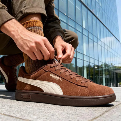 Sneaker Casual Retro PUMA in Pelle Scamosciata con Suola Morbida, Resistenti e Adatte per la Città, Scarpe Sportive Semplici a Taglio Basso 390984-35