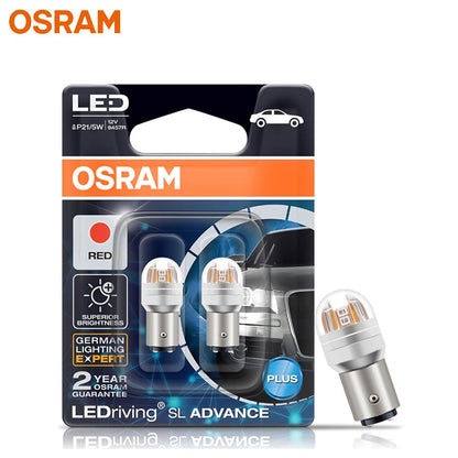 OSRAM Aggiornamento Luce di segnalazione a LED S25 P21W PY21W P21/5W LEDriving SL Advance 1156 1157 LED Lampadina fendinebbia per auto Posizione freno Lampada stop 2X