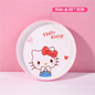 WUHE Set di Stoviglie per Bambini Hello Kitty, Ciotole e Piatti in Melamina, Design Cartoon per Ragazze, Senza BPA, Infrangibile, Lavabile in Lavastoviglie