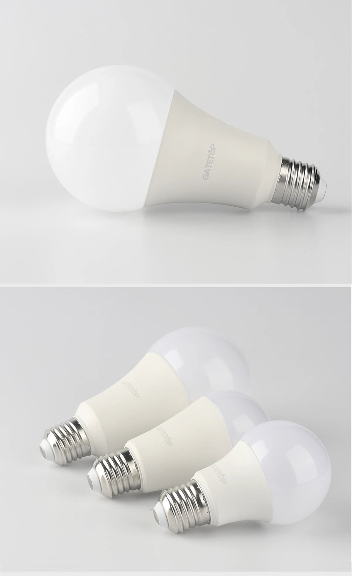 Set di 5 Lampadine LED E27 da 20W, 18W, 15W, 12W, 10W, 9W, 8W, AC220V, Potenza Reale, A60 A80, per Soggiorno e Casa