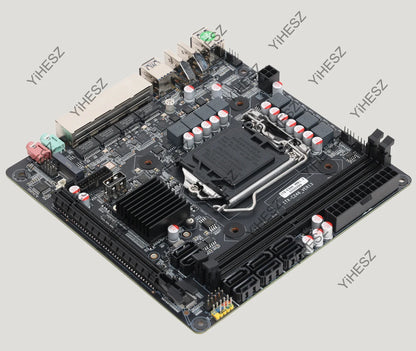 Scheda Madre NAS Mini Vpro YX-C246 a 8 Alloggiamenti 8 SATA 4 LAN 2xDDR4 3xM.2 PCIe x16 LGA1151 Supporta E-2100 E-2200 Core di 8a e 9a Generazione