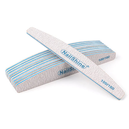 50 pz Lima per unghie in acrilico Forte carta vetrata Blocco tampone per unghie per manicure Lime a ongle 80/100/150/180/240/320 Lime per barche lavabili